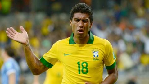 Paulinho celebrates