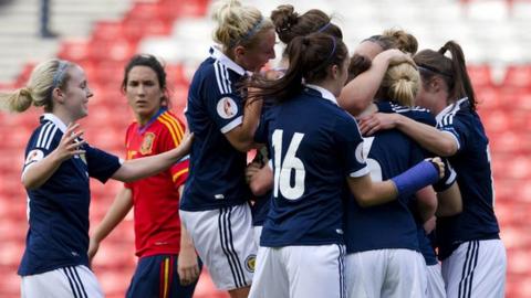 Scotland lost a play-off with Spain for a place at Euro 2013