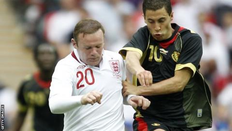 Wayne Rooney and Eden Hazard