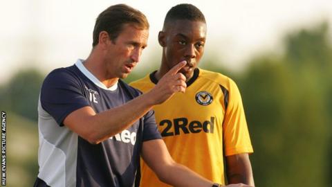 Justin Edinburgh with Ryan Jackson