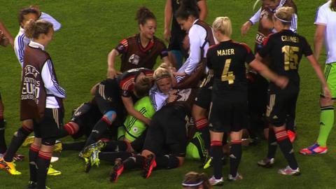 Germany celebrate win over Sweden