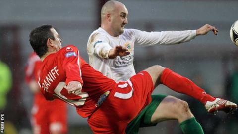 Paul McAreavey in action against Portadown last season
