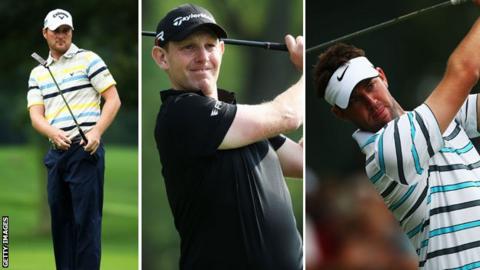 From left: Marc Warren, Stephen Gallacher and Scott Jamieson