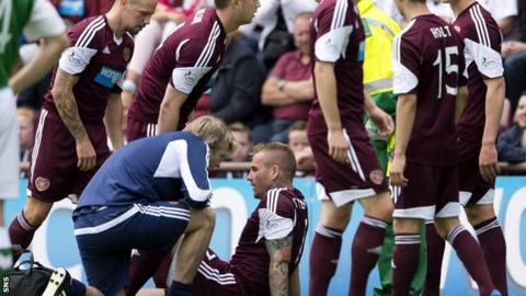 Ryan Stevenson suffered the injury during Sunday's Edinburgh derby win at Tynecastle