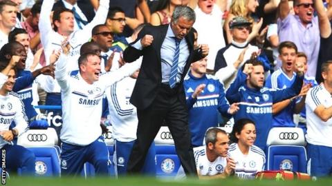 Jose Mourinho celebrates