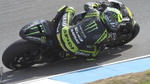 Cal Crutchlow competes in final free practice in Brno
