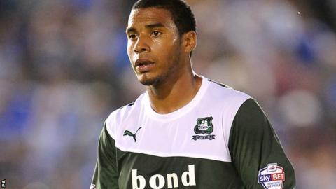 Plymouth Argyle striker Reuben Reid