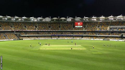 The Gabba in Brisbane, staging an floodlit game