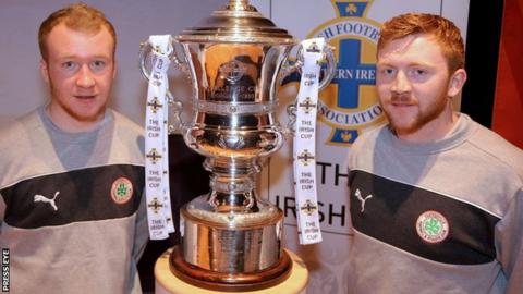 Liam Boyce and Conor Devlin of Cliftonville