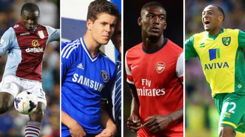 Jores Okore, Marco van Ginkel, Yaya Sanogo and Nathan Redmond