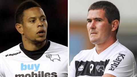 Nathan Tyson (left) and Nigel Clough