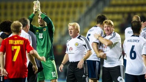 Scotland players celebrating