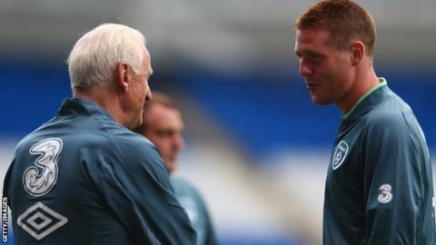 Giovanni Trapattoni (left) and James McCarthy