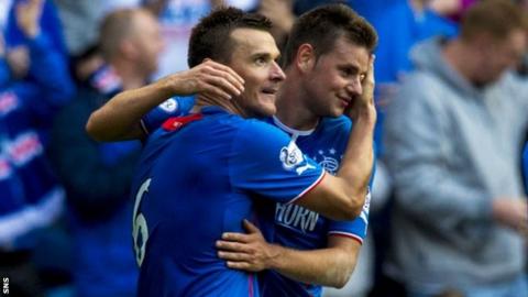 Lee McCulloch (left) celebrates
