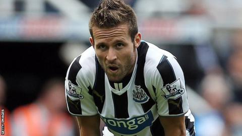 Newcastle midfielder Yohan Cabaye