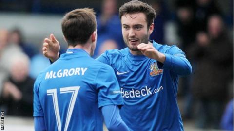 Andy McGrory and Mark Patton have helped Glenavon to top spot in the Irish Premiership