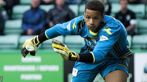 St Mirren goalkeeper Chris Dilo