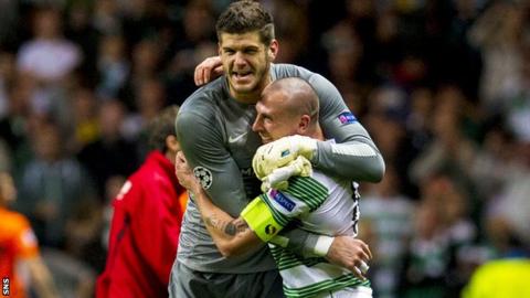 Celtic goalkeeper Fraser Forster