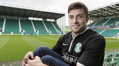 Hibs midfielder Lewis Stevenson