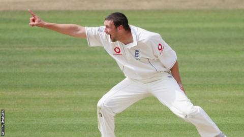 Steve Harmison appeals for a wicket