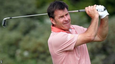 Sir Nick Faldo at this year's Open Championship