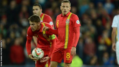 Aaron Ramsey and Craig Bellamy