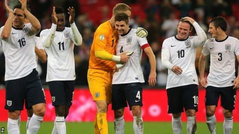 England celebrate