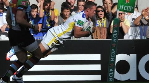 Lee Byrne scores for Clermont