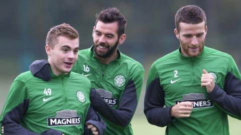 Celtic trio James Forrest, Joe Ledley and Adam Matthews