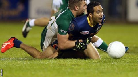 Australia's Eddie Betts battles with Aidan O'Shea in last weekend's First Test