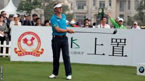 Joost Luiten tees off before pulling out of BMW Masters