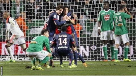 Paris St-Germain celebrate