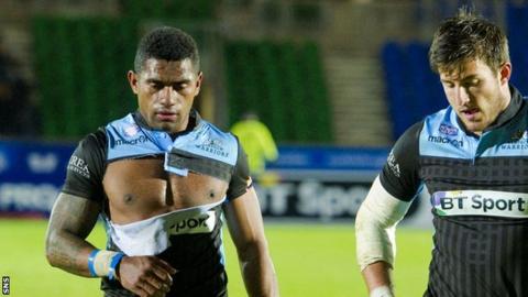 Niko Matawalu (left) after a bruising defeat by Munster
