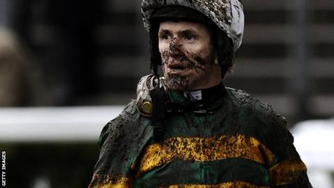 AP McCoy covered in mud