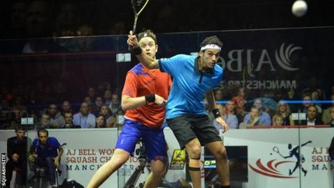 James Willstrop (left) and Mohamed Elshorbagy