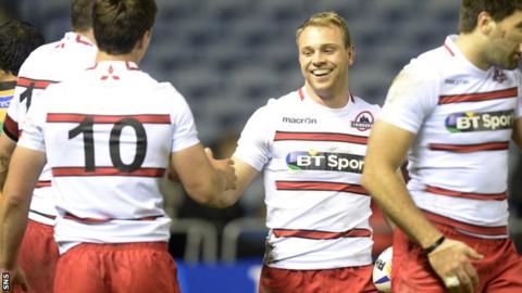 Greig Tonks scored a try in Edinburgh's 25-23 win