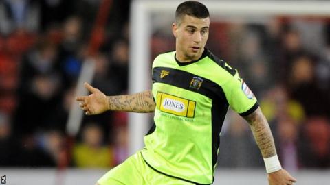 QPR midfielder Max Ehmer whilst on loan at Yeovil