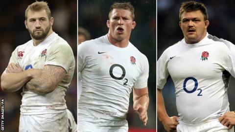 Joe Marler, Dylan Hartley and David Wilson
