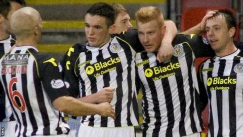 St Mirren celebrate at Firhill