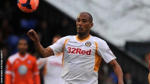 Newport County striker Chris Zebroski