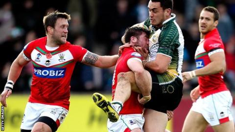 Wales in action against the Cook Islands