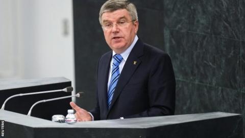 International Olympic Committee president Thomas Bach