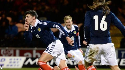 Scotland Under-21's Callum Paterson celebrates