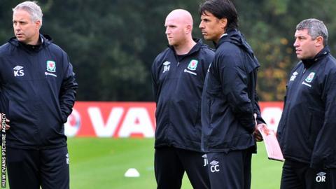 Chris Coleman and Wales coaching team