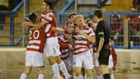 Hamilton celebrate Ziggy Gordon's winner