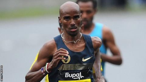 Mo Farah in action