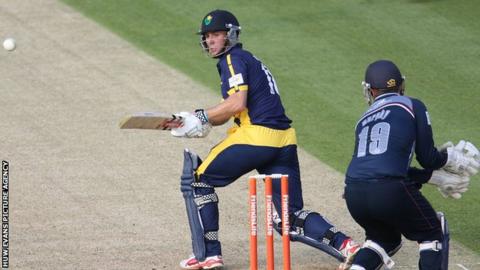Mark Wallace in T20 action for Glamorgan