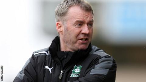 Plymouth Argyle manager John Sheridan.