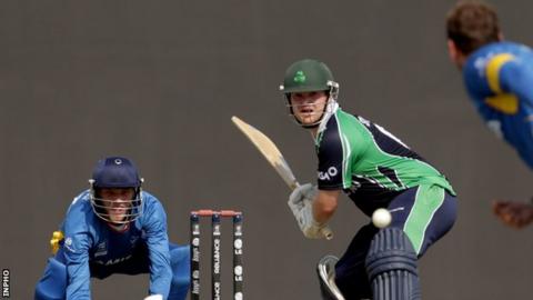 Paul Stirling in action against Namibia in last year's ICC World Twenty20 qualifiers