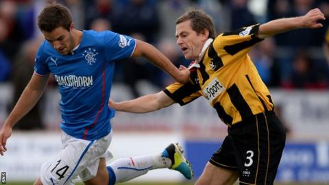 Gary Naysmith (right) in action for East Fife